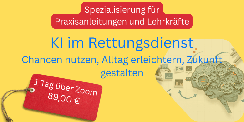 Fortbildung KI im Rettungsdienst für Praxisanleiter – Zertifizierter Online-Lehrgang am RDI